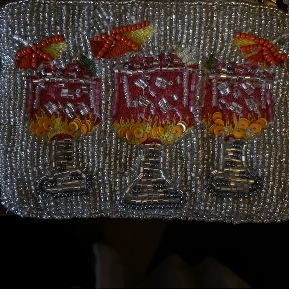 Anthropologie COCKTAILS Beaded Coin Purse: Party Edition Card Holder Cruise Time - Picture 3 of 8